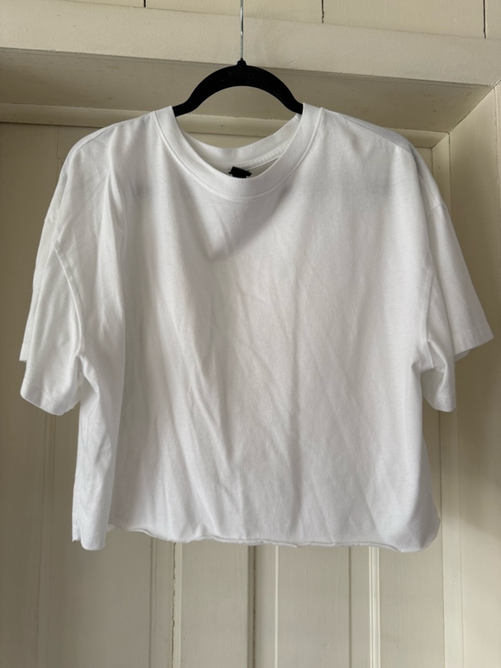 wild fable White Short Sleeve Crop Tee